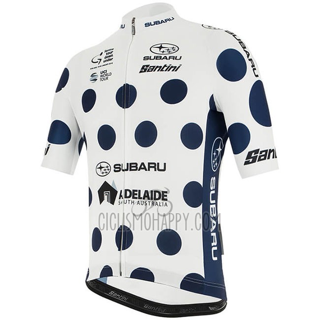 Tour Down Under Cycling Jersey Bib Short 2019 Men Short Sleeve Blue White